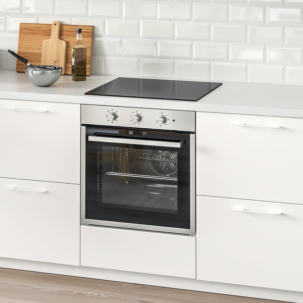 MATÄLSKARE forced air oven, IKEA 300 stainless steel, 90.0x59.5 cm