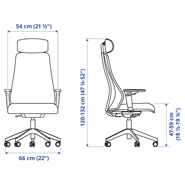 Ikea MATCHSPEL - Gaming chair, Bomstad light grey ,