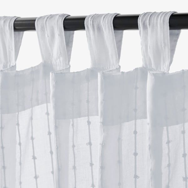 MATILDA Thin curtains, 1 pair - white 140x300 cm , 140x300 cm