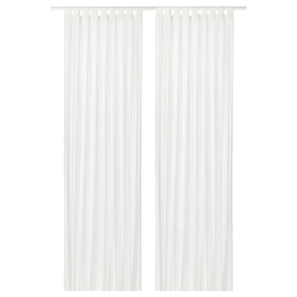 Ikea MATILDA Thin curtains, 1 pair - white 140x300 cm , 140x300 cm