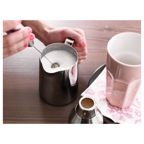 MÅTTLIG milk-frothing jug, stainless steel, 0.5 l
