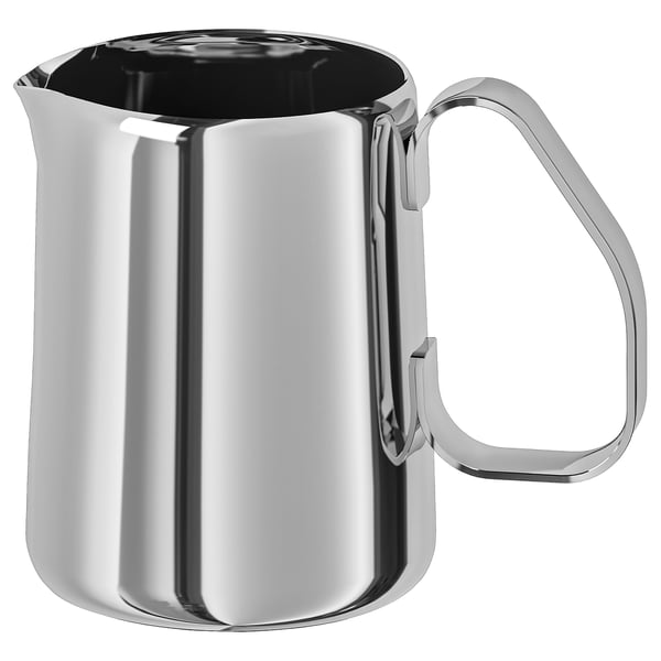 MÅTTLIG milk-frothing jug, stainless steel, 0.5 l