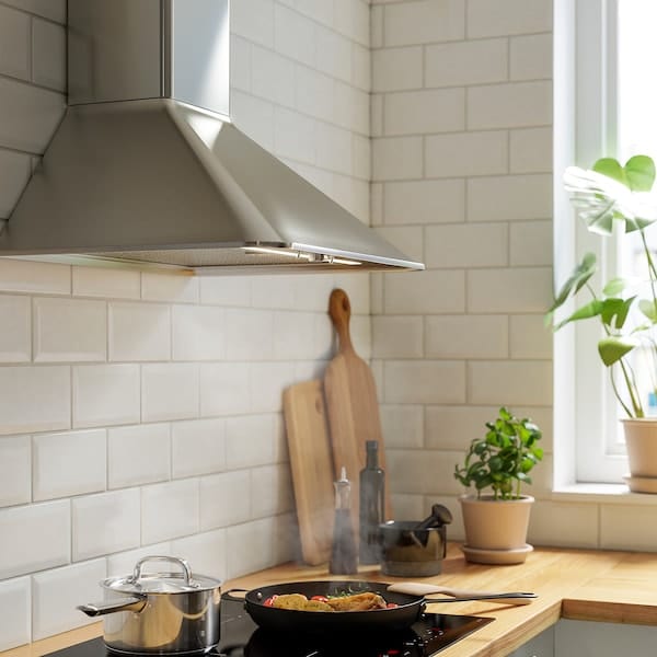 Ikea MATTRADITION Hood to be fixed to the wall - stainless steel , 60 cm