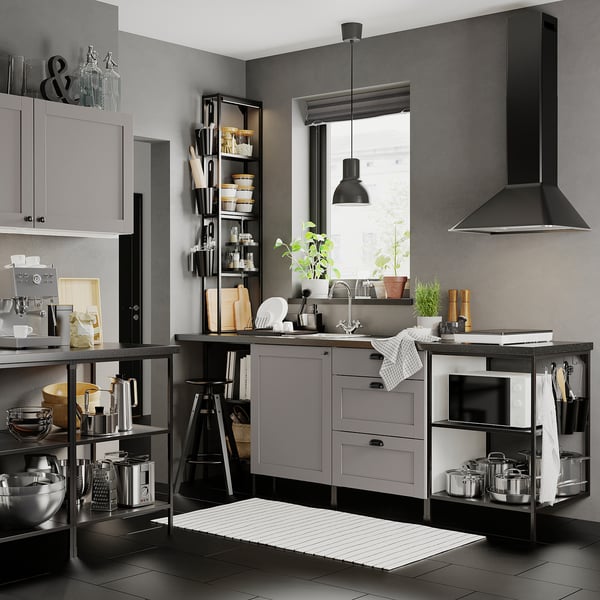 MATTRADITION wall mounted extractor hood, black, 60 cm