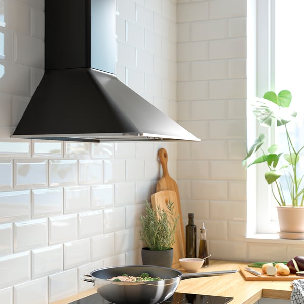 MATTRADITION wall mounted extractor hood, black, 60 cm