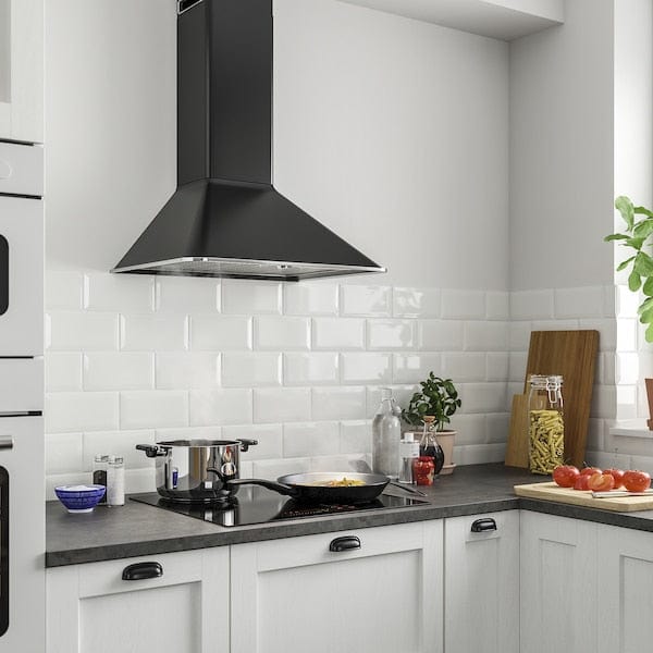 Ikea MATTRADITION Hood to be fixed to the wall - black 60 cm , 60 cm