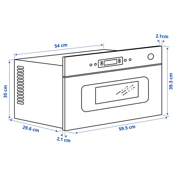 MATTRADITION microwave oven, IKEA 300 white, 59.5x39.4x31.7 cm