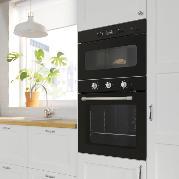 MATTRADITION microwave oven, IKEA 300 black, 130.0x59.5 cm