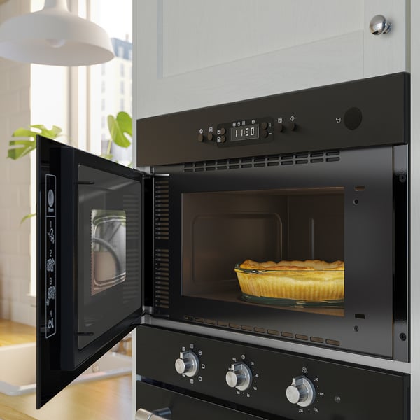 MATTRADITION microwave oven, IKEA 300 black, 130.0x59.5 cm