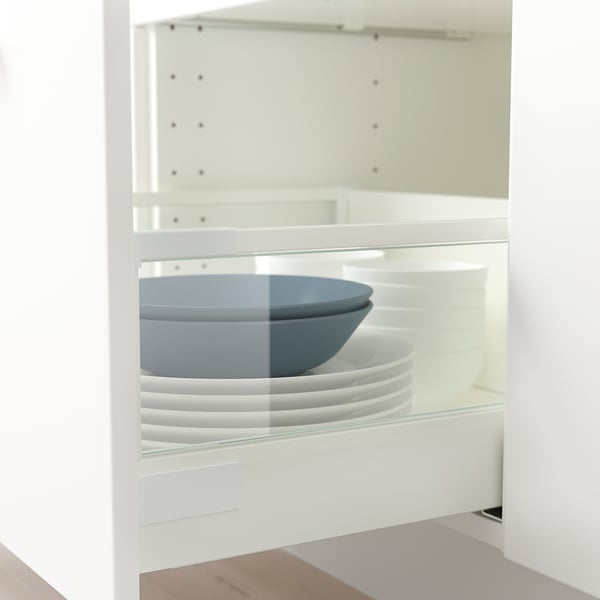 MAXIMERA add-on side for drawer, high, glass, 37 cm, 2 pack