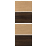 MEHAMN 4 panels for sliding door frame, dark brown oak effect/oak effect, 75x201 cm