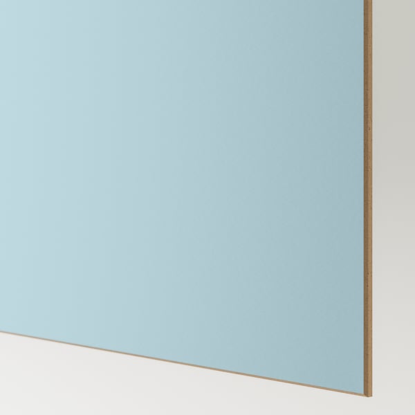 MEHAMN - 4 panels for sliding door frame, light blue/light green, 75x236 cm