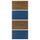 MEHAMN 4 panels for sliding door frame, walnut effect/blue, 100x236 cm