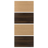 MEHAMN 4 panels for sliding door frame, dark brown oak effect/oak effect, 100x236 cm