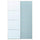 MEHAMN/AULI pair of sliding doors, aluminium double sided/light blue mirror glass, 150x236 cm