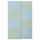 MEHAMN - MEHAMN Pair of sliding doors, aluminium double sided/light blue light green, 150x236 cm