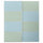MEHAMN - MEHAMN Pair of sliding doors, aluminium double sided/light blue light green, 200x236 cm