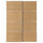 MEHAMN pair of sliding doors, aluminium/double sided oak effect, 150x201x8.0 cm