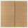 MEHAMN pair of sliding doors, aluminium/double sided oak effect, 200x201 cm