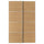 MEHAMN pair of sliding doors, aluminium/double sided oak effect, 150x236x8.0 cm