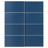 MEHAMN pair of sliding doors, white/double sided blue, 200x236 cm