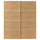 MEHAMN pair of sliding doors, white/double sided oak effect, 200x236x8.0 cm