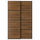 MEHAMN pair of sliding doors, black/double sided walnut, 150x236 cm