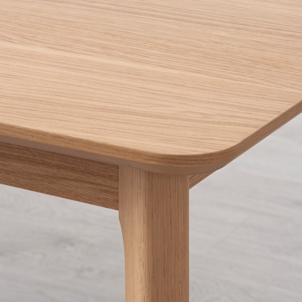 MELLANSEL extendable table, oak veneer, 220x95x75 cm