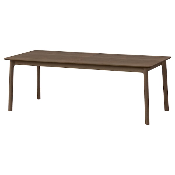 MELLANSEL - Extendable table, brown, 220 / 320x95 cm