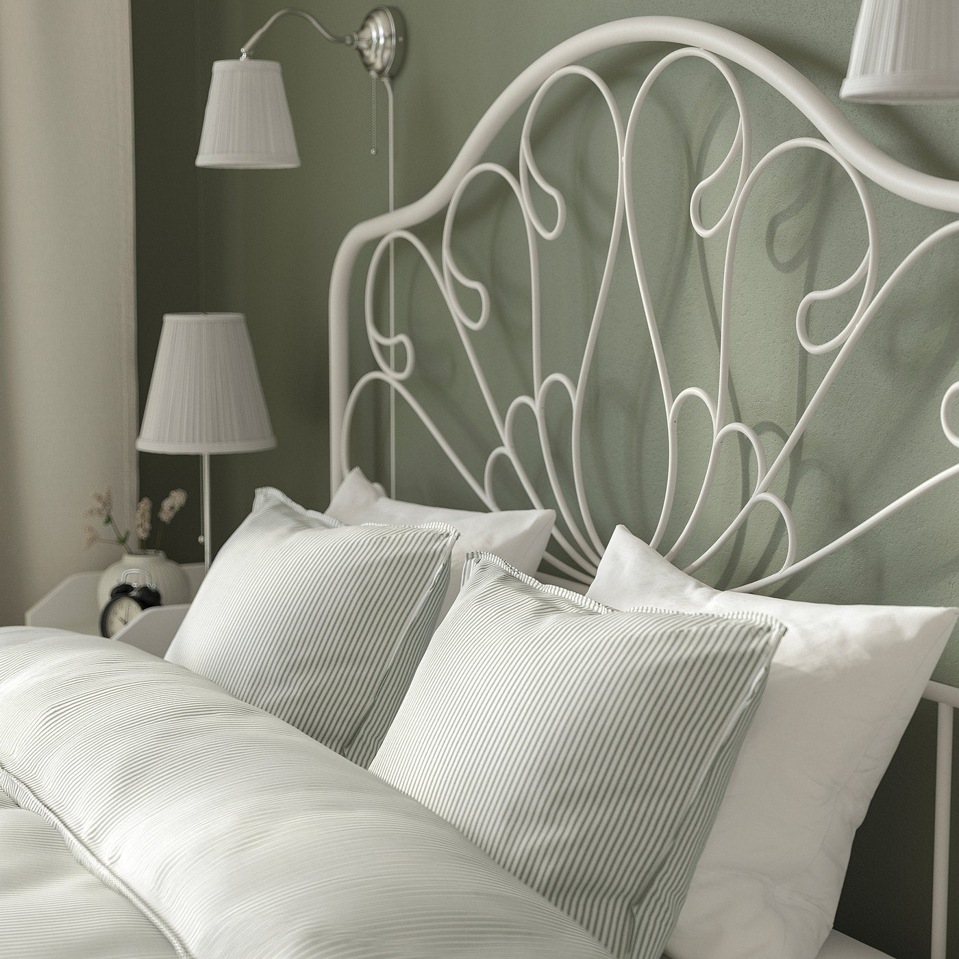MELLGRUND bed frame, off-white, 140x200 cm