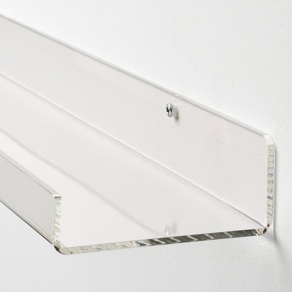 MELLÖSA picture ledge, transparent, 60 cm