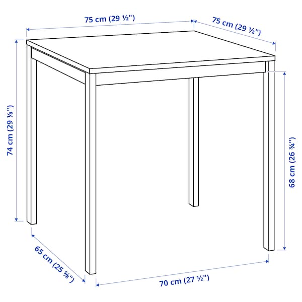 MELLTORP / ÖSTANÖ - Table and 2 chairs, white white/Remmarn deep green,75 cm