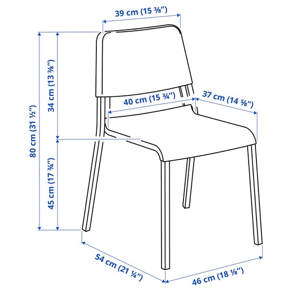 MELLTORP / TEODORES - Table and 4 chairs, white, 125 cm