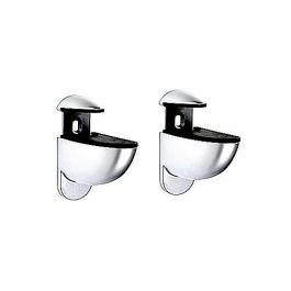 COUPLE CLIP SUSPENSION RULE METAL P2.4xH4.2CM CARRYING 20KG GLOSSY CHROME