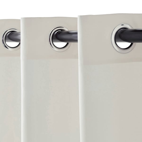 MERETE room darkening curtains, 1 pair, white/with eyelets, 145x300 cm