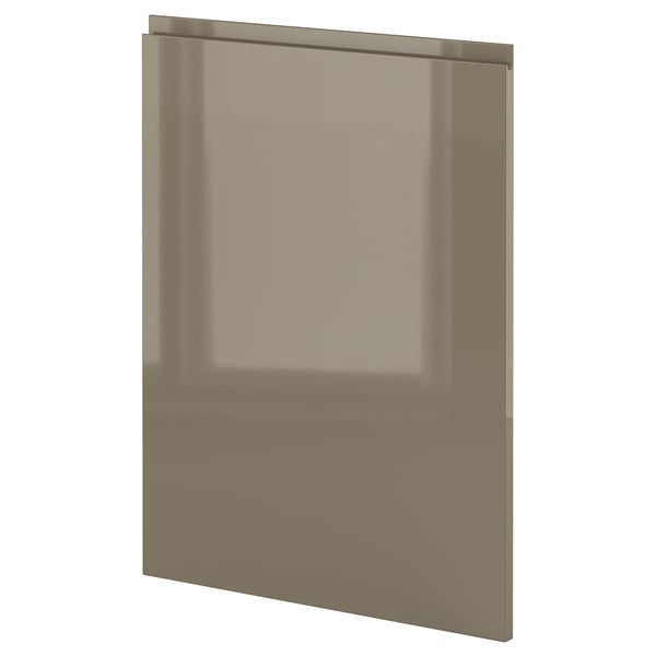 METOD 1 front for dishwasher, Voxtorp high-gloss dark grey-brown, 60 cm