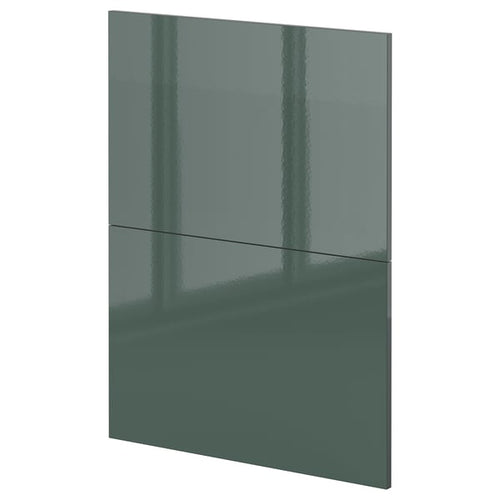 METOD - METOD 2 fronts for dishwasher, Kallarp high-gloss dark grey-green, 60 cm