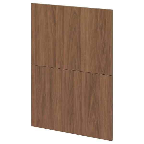 METOD - METOD 2 fronts for dishwasher, Tistorp brown walnut effect, 60 cm