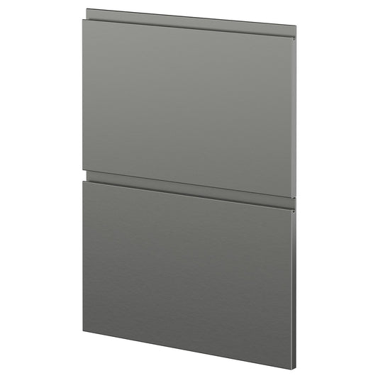 METOD 2 fronts for dishwasher, Voxtorp stainless steel effect, 60 cm