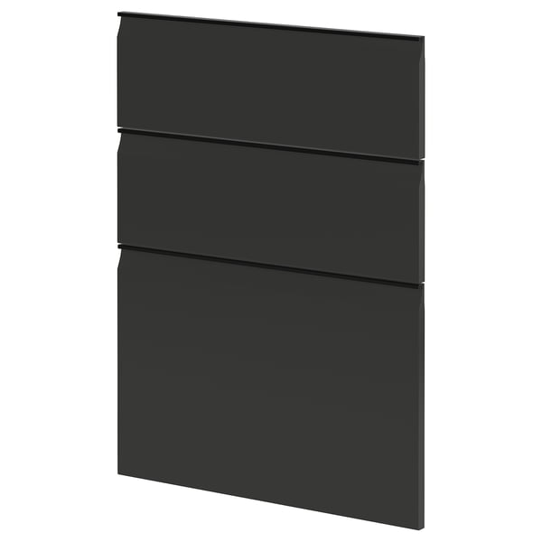 METOD - 3 fronts for dishwasher, Upplöv matt anthracite , 60 cm