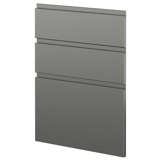 METOD 3 fronts for dishwasher, Voxtorp stainless steel effect, 60 cm