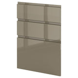 METOD 3 fronts for dishwasher, Voxtorp high-gloss dark grey-brown, 60 cm