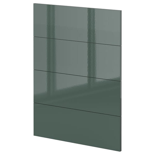 METOD - METOD 4 fronts for dishwasher, Kallarp high-gloss dark grey-green, 60 cm