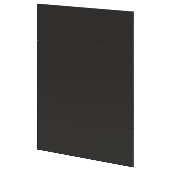 METOD - METOD 4 fronts for dishwasher, Nickebo/matt anthracite, 60 cm
