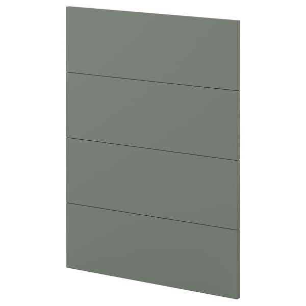 METOD - METOD 4 fronts for dishwasher, Nickebo/matt grey-green, 60 cm