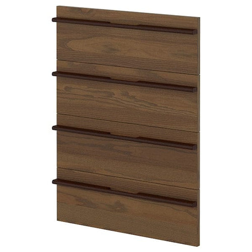 METOD - METOD 4 fronts for dishwasher, Stensta dark brown ash veneer, 60 cm