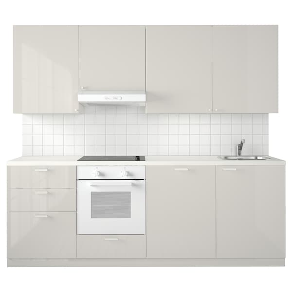 Ikea METOD - Kitchen, white Maximera/Ringhult light gray,240x60x228 cm