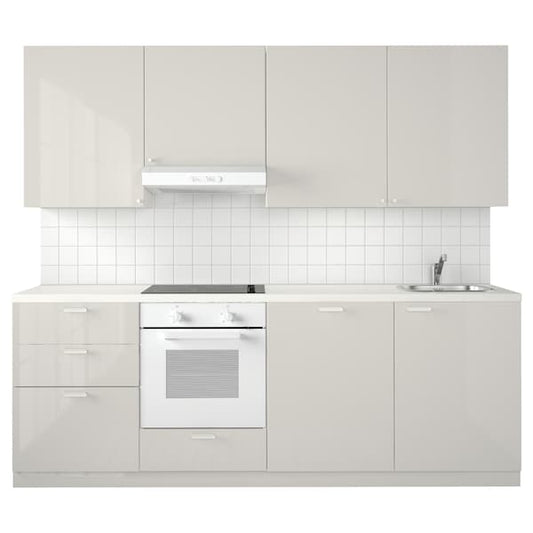 Ikea METOD - Kitchen, white Maximera/Ringhult light gray,240x60x228 cm