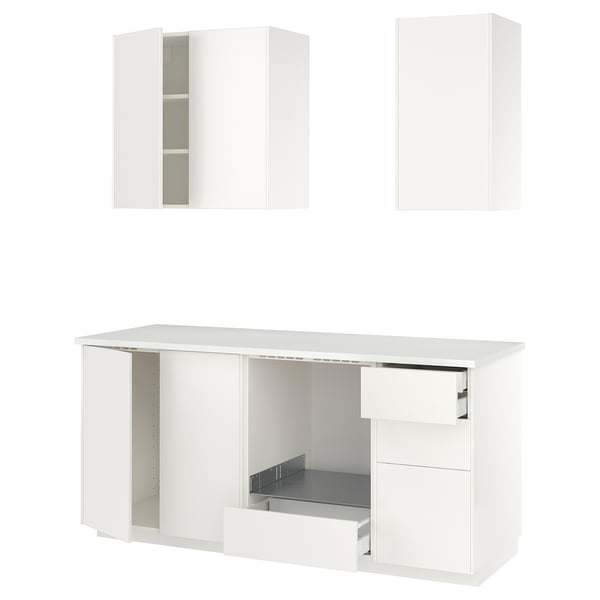 METOD - METOD Kitchen, white/Veddinge white, 186x60x227 cm