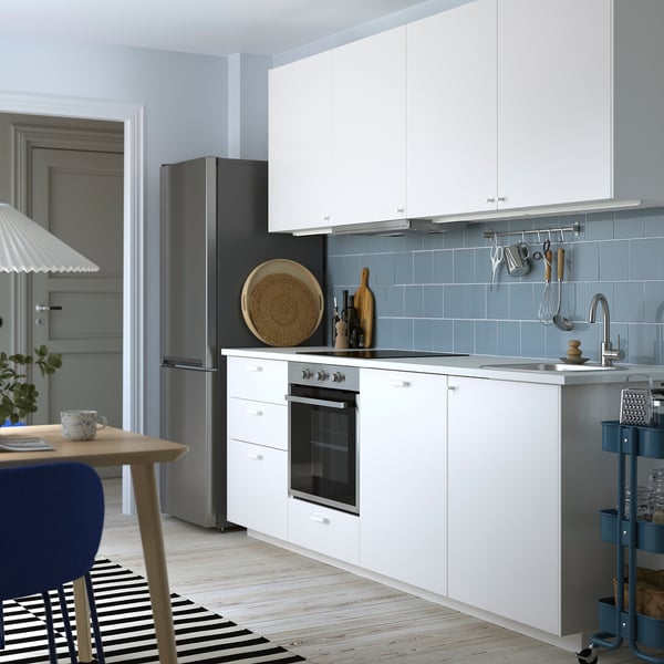 METOD - METOD Kitchen, white/Veddinge white, 246x60x227 cm